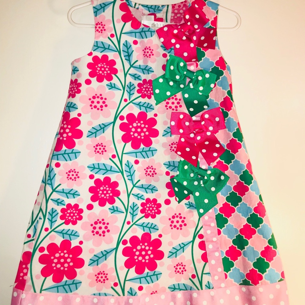 Pink and Green Dress